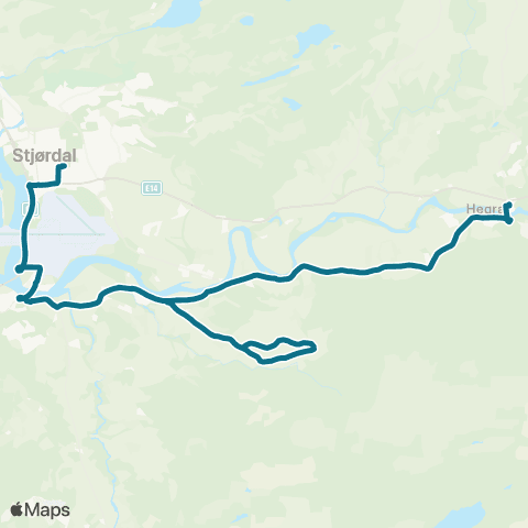 AtB Stjørdal - Eidum - Hegra - Ingstadnesset map
