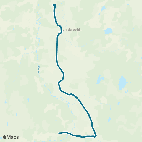 AtB Korsen - Morkmo - Bjørgan map