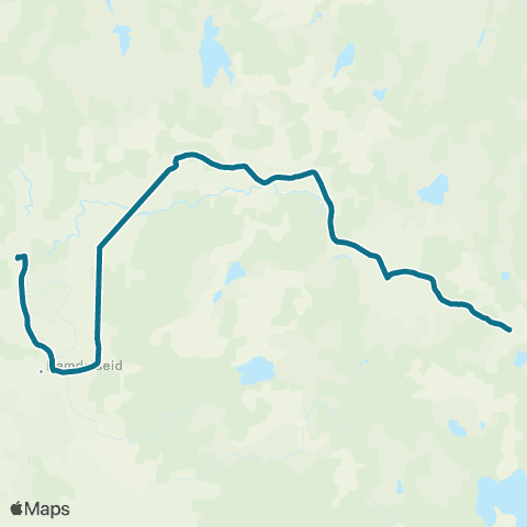 AtB Derås - Hundset - Namdalseid S map