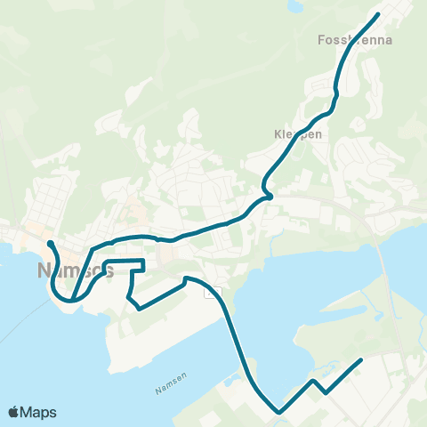 AtB Fossbrenna - Sentrum - (Spillum) map