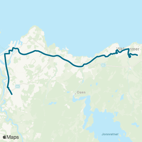 AtB Sluppen / Strindheim - Være - Vikhammeråsen map