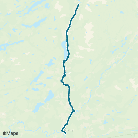 AtB Høylandet - Grong map