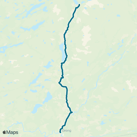 AtB Grong - Høylandet - Kongsmoen map