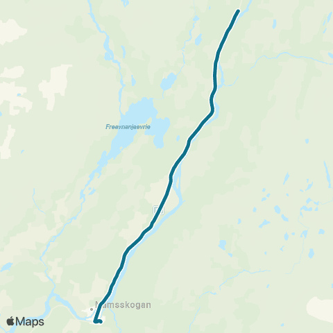 AtB Hovland - Namsskogan map