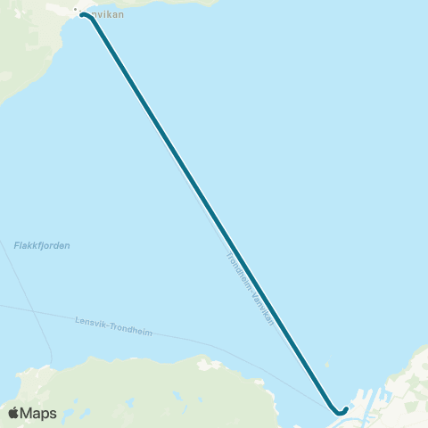 AtB Trondheim - Vanvikan map