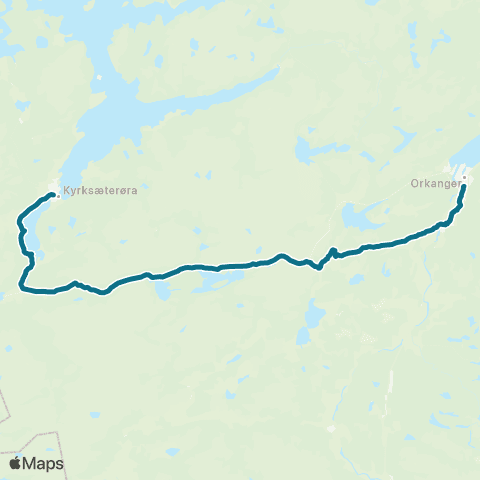 AtB Orkanger - Kyrksæterøra map