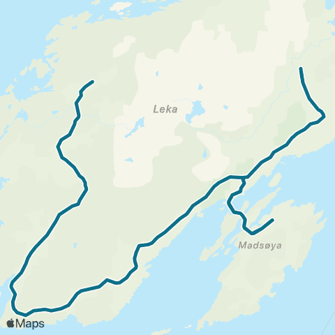AtB Stein - Leknes map