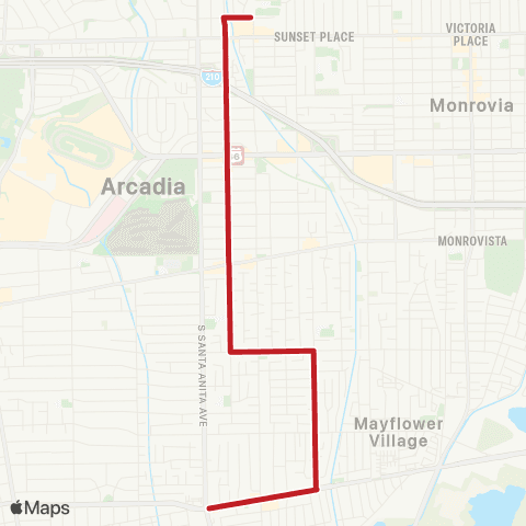 Arcadia Transit Red Route map
