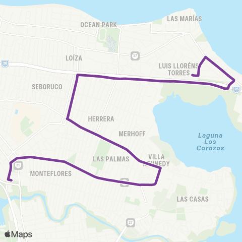 Autoridad de Transporte Integrado Estación Sagrado Corazón - Lloréns Torres map