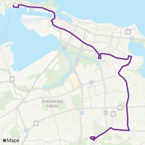 Autoridad de Transporte Integrado Estación Cupey - Terminal Covadonga map