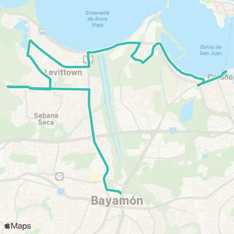 Autoridad de Transporte Integrado Terminal Cataño - Estación Bayamón map
