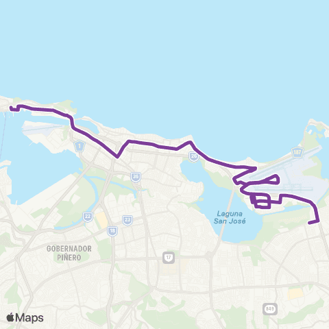 Autoridad de Transporte Integrado Terminal Iturregui - Terminal Covadonga map