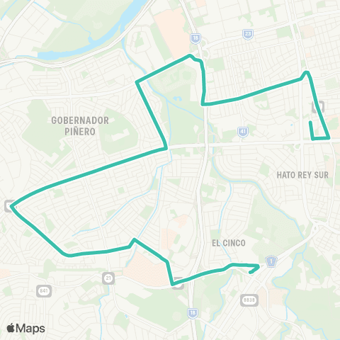 Autoridad de Transporte Integrado Estación Piñero - Estación Cupey map