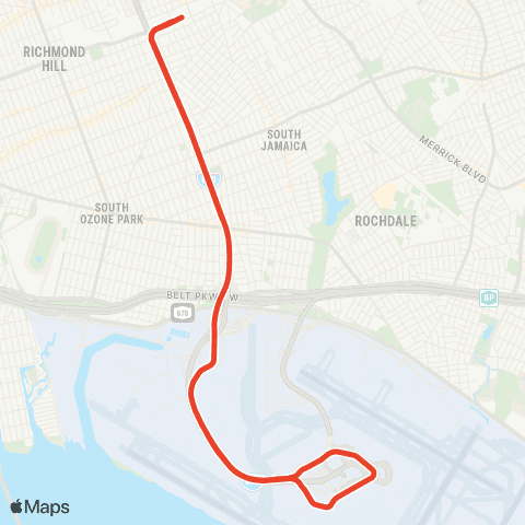 AirTrain JFK Jamaica Train map