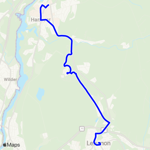 Advance Transit Blue Route map