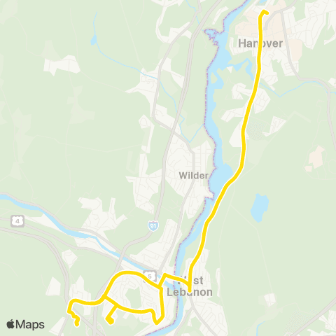 Advance Transit Yellow Route map