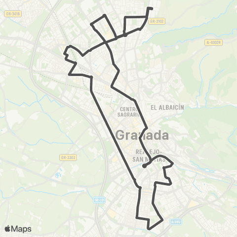 Autobús Urbanos - Alsa Buho Gran via - Violon - Camino Ronda map