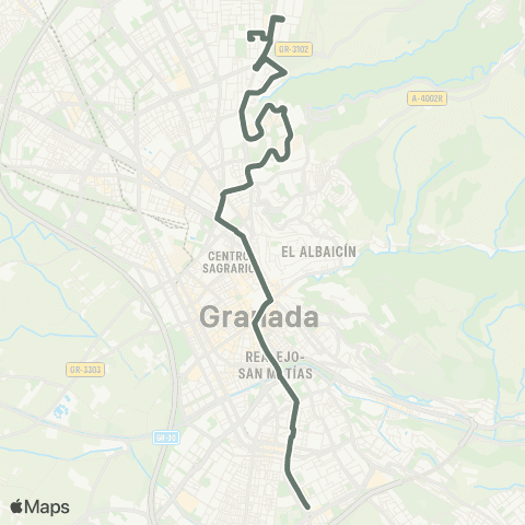 Autobús Urbanos - Alsa L.8 PTS (Dilar) - Palacio Deportes - Cno. Alfacar map