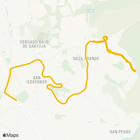 Autobús Urbanos - Alsa L.N9 San Miguel - Triunfo map