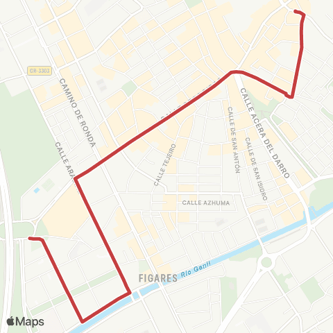 Autobús Urbanos - Alsa L.C5 Neptuno - Centro map