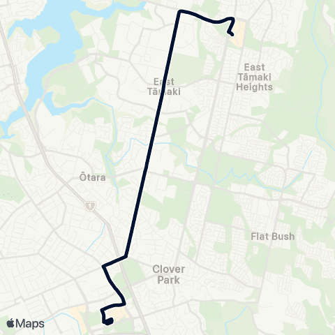 Auckland Transport 353 map