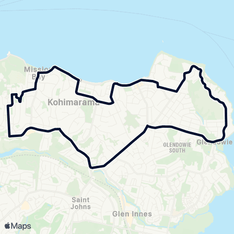 Auckland Transport 783 map