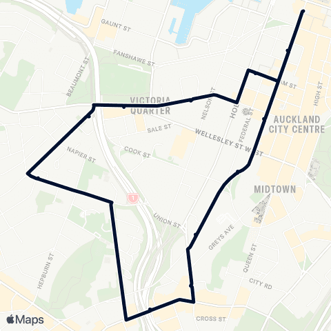 Auckland Transport 106 map