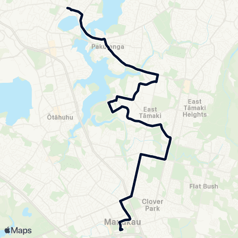 Auckland Transport 352 map