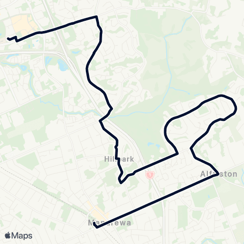 Auckland Transport 366 map