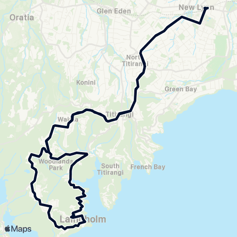 Auckland Transport 171 map