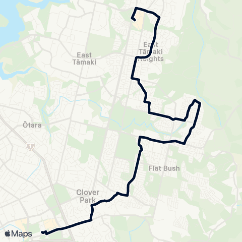 Auckland Transport 355 map