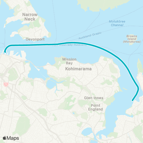 Auckland Transport Half Moon Bay Ferry map