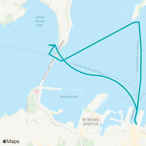 Auckland Transport Birkenhead Ferry map
