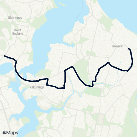 Auckland Transport 711 map