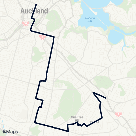 Auckland Transport 295 map