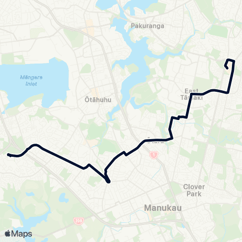 Auckland Transport 31 map