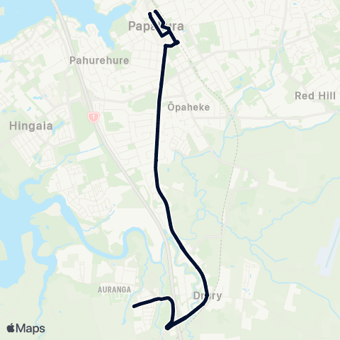 Auckland Transport 376 map