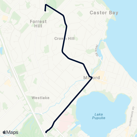 Auckland Transport 842 map