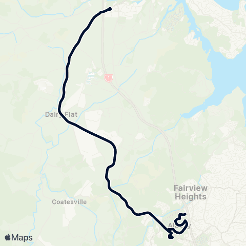 Auckland Transport 986 map