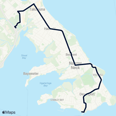 Auckland Transport 814 map