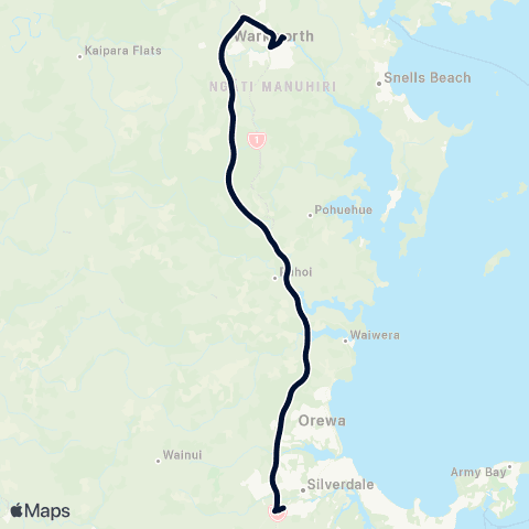 Auckland Transport 995 map