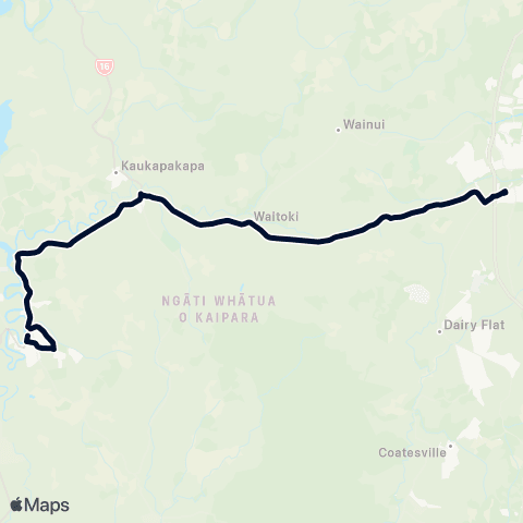 Auckland Transport 128 map