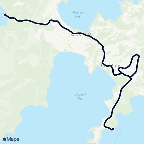 Auckland Transport 501 map