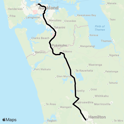 Auckland Transport HUIA map
