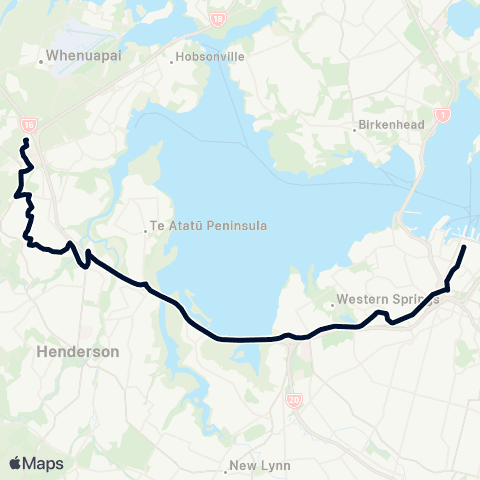 Auckland Transport 11T map