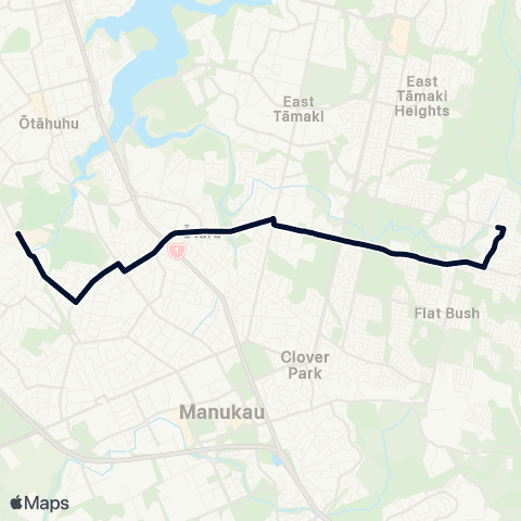 Auckland Transport 314 map