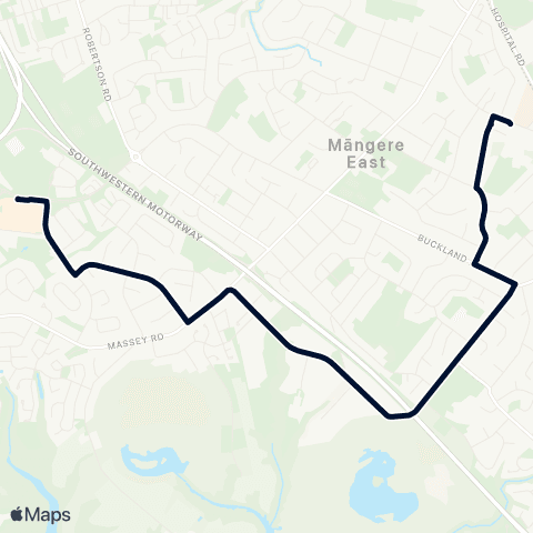 Auckland Transport 326 map