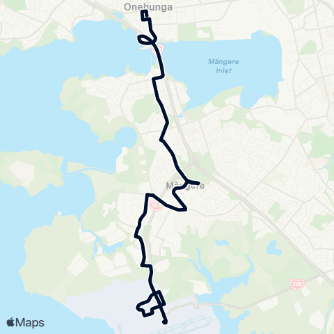 Auckland Transport 38 map