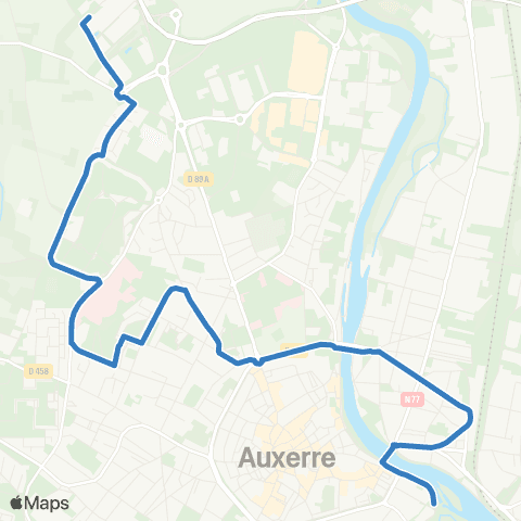 AuxR_M Auge ↔ Batardeau map