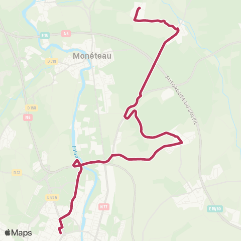 AuxR_M Moneteau ↔ Auxerre map